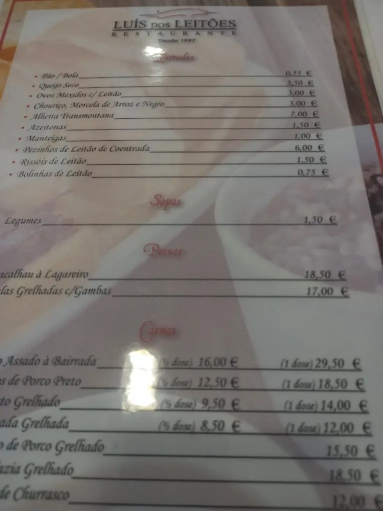 Menu_Restaurante Luís dos Leitões_Santarém_immagine_3