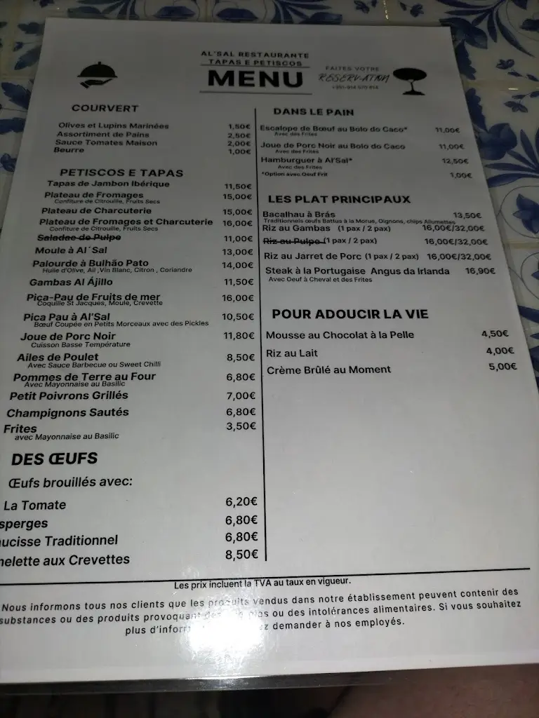 Menu_Al'Sal_Alcochete_immagine_2