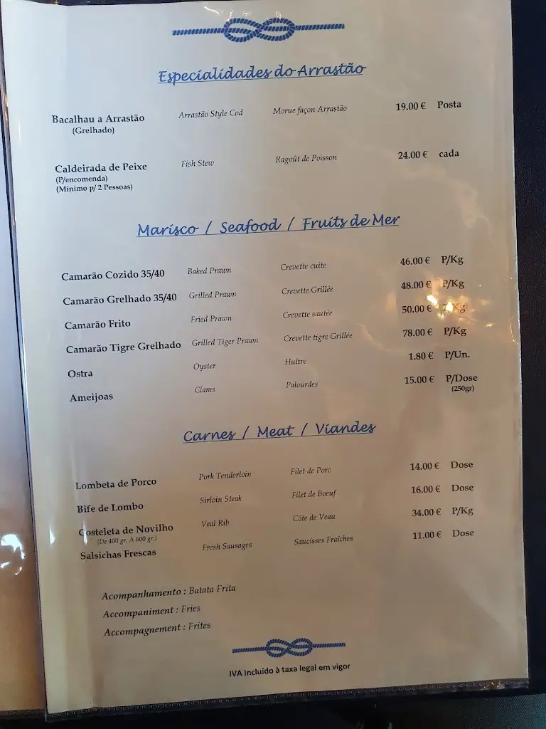 Menu_O Arrastão_Alcochete_immagine_3