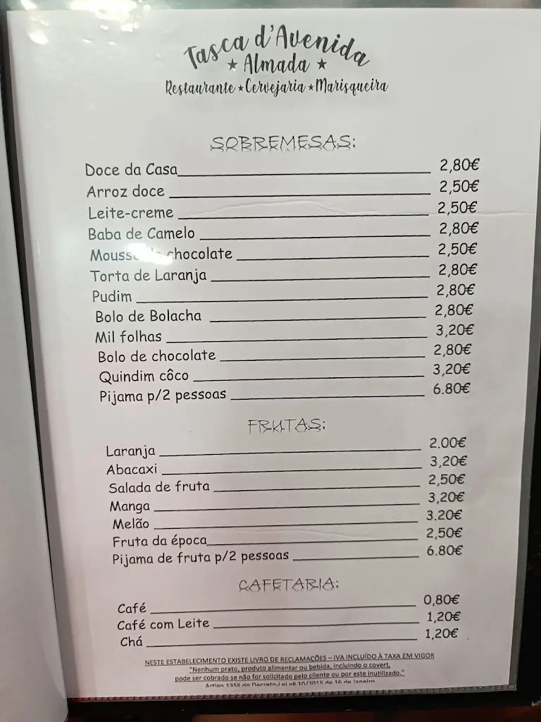 Menu_Tasca D'Avenida_Almada_immagine_1