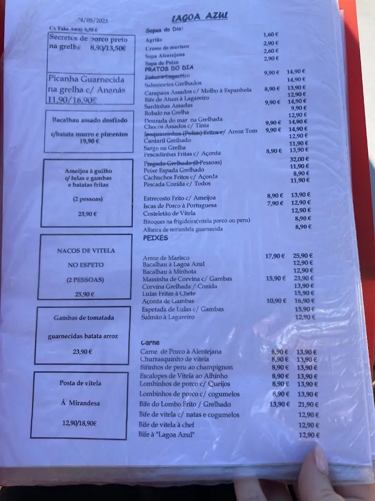 Menu_Lagoa Azul Restaurante_Almada_immagine_4