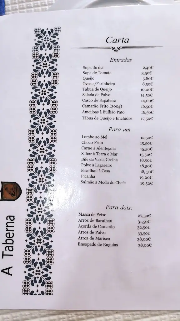 Menu_A Taberna_Alcácer do Sal_immagine_2