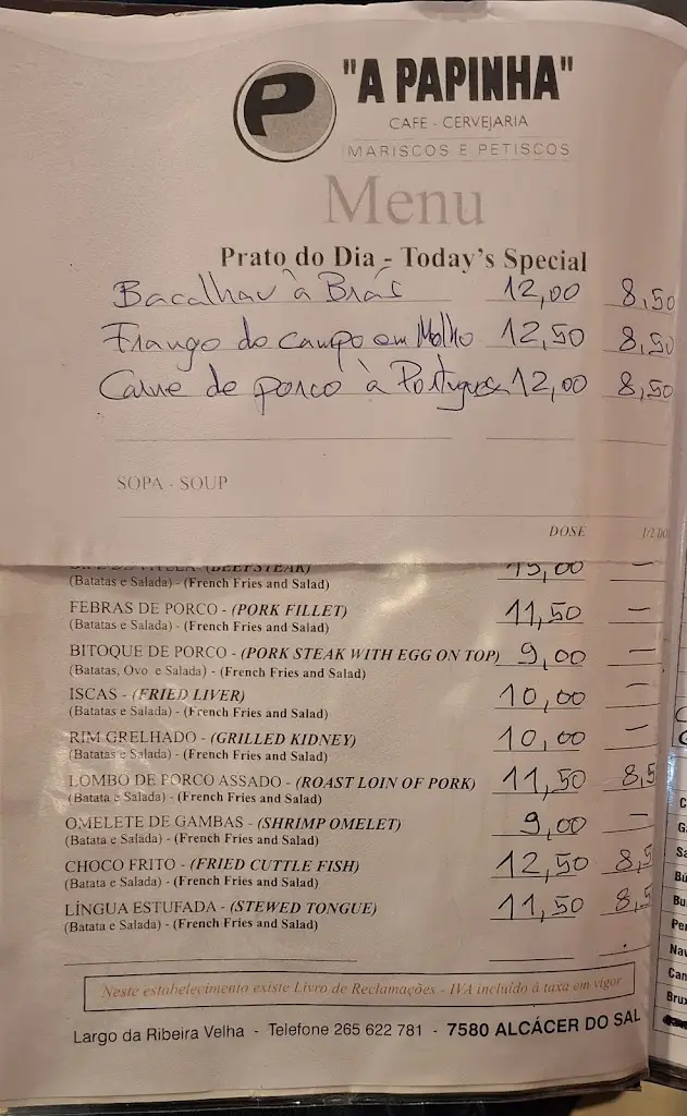 Menu_A Papinha_Alcácer do Sal_immagine_1