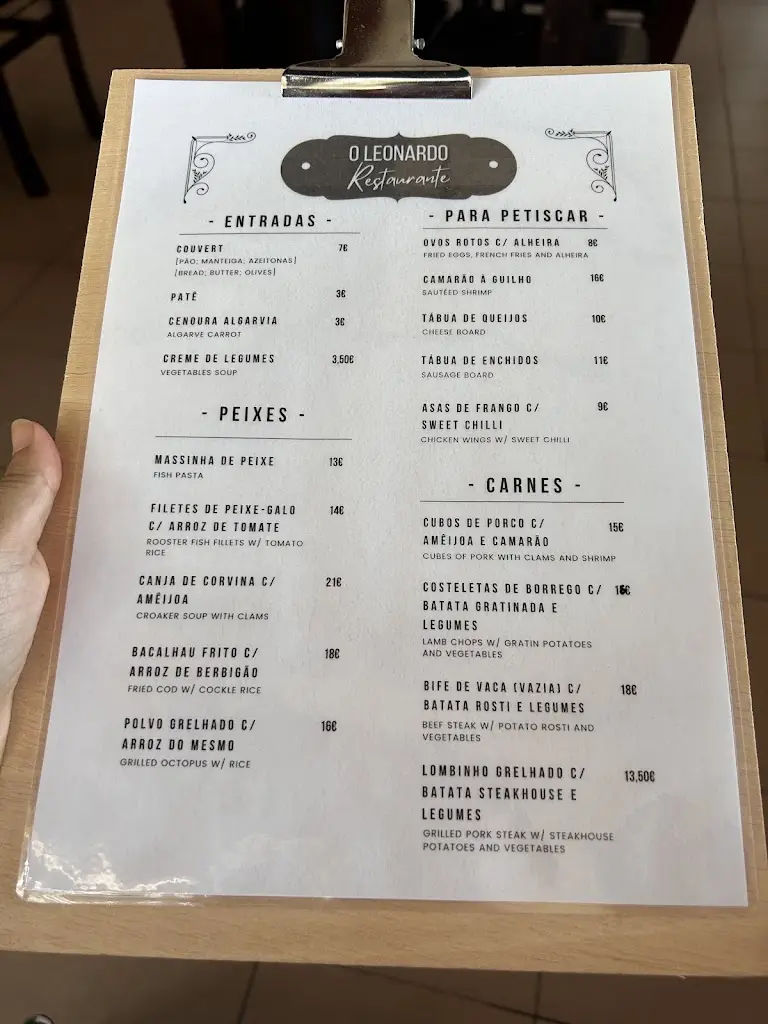 Menu_Restaurante O Leonardo_Alcácer do Sal_immagine_3