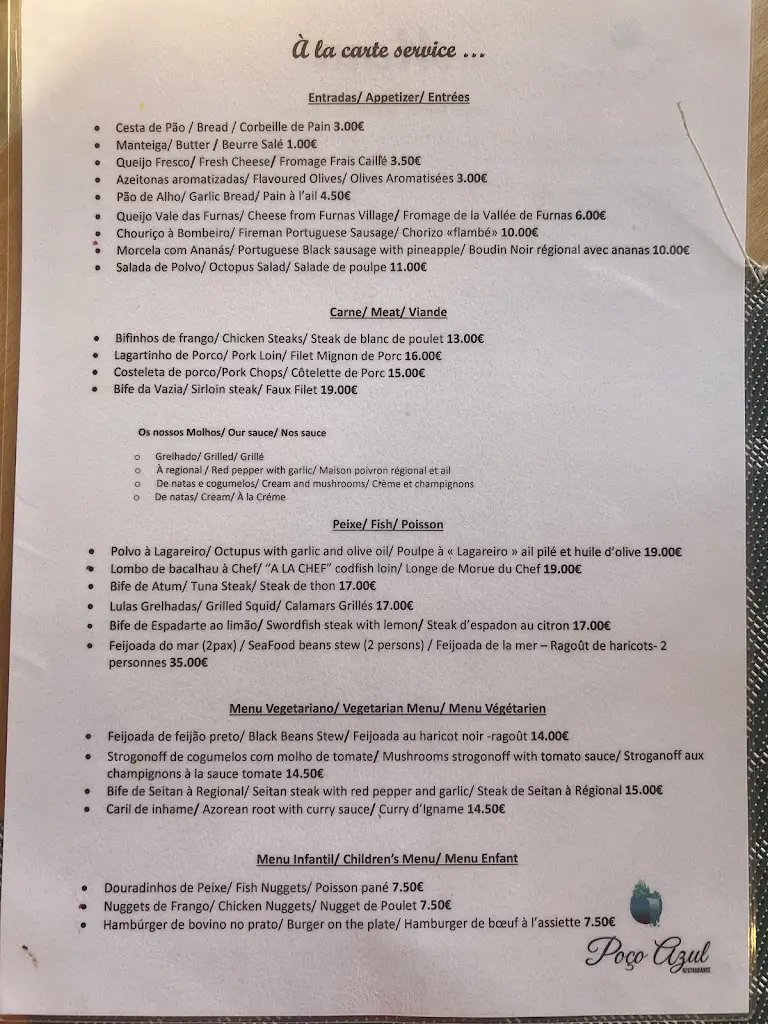 Menu_Restaurante Poço Azul_Fenais da Ajuda_immagine_1