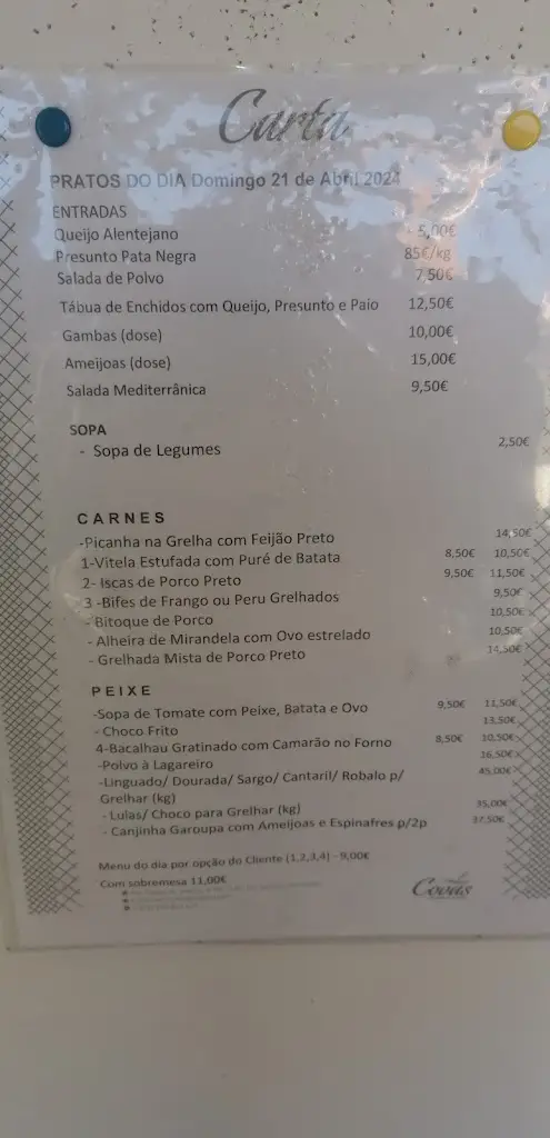 Menu_Porto Santana_Alcácer do Sal_immagine_4