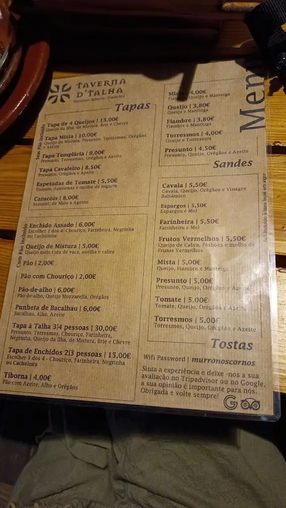Menu_Taverna d'Talha_Tomar_immagine_3