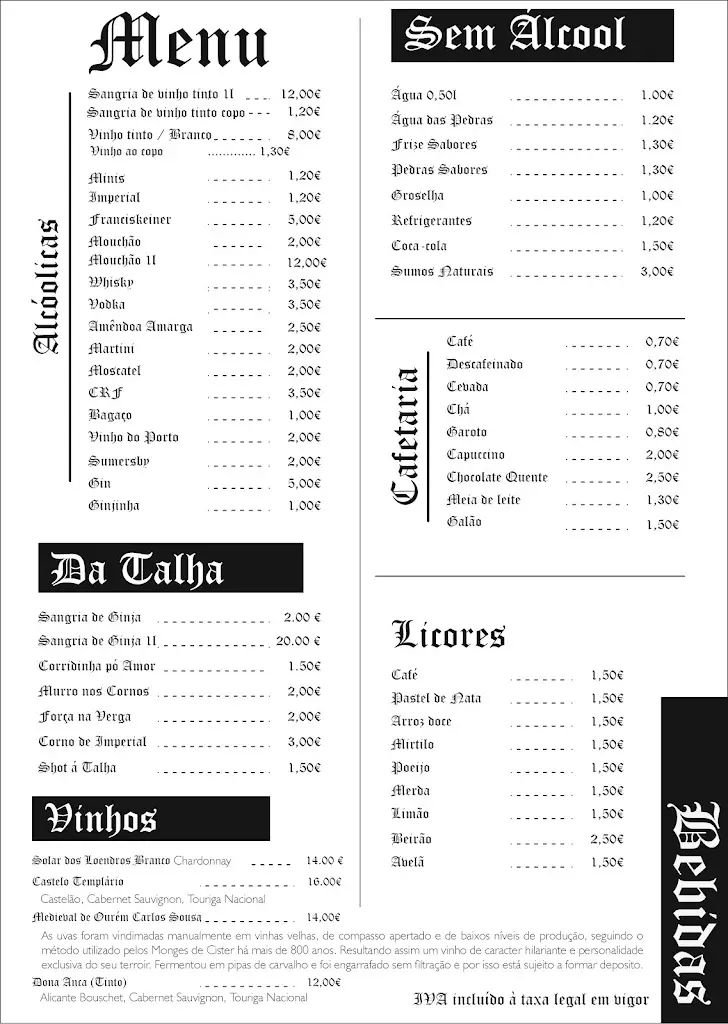 Menu_Taverna d'Talha_Tomar_immagine_4