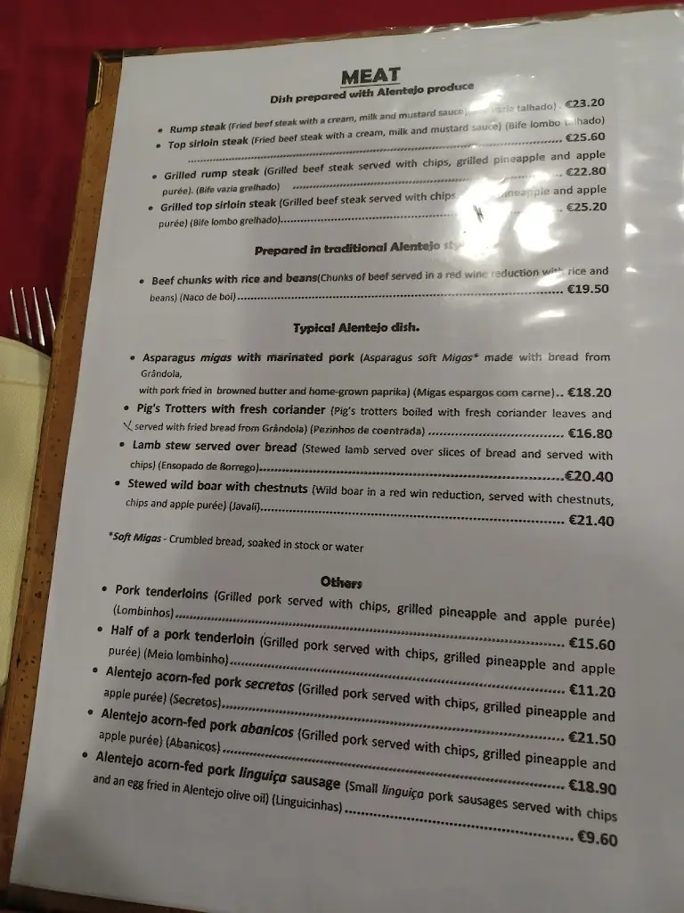 Menu_A Talha De Azeite_Grândola_immagine_1