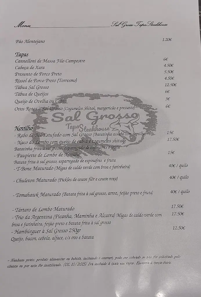 Menu_SAL GROSSO_Grândola_immagine_1
