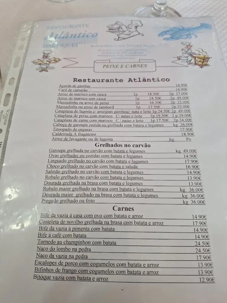 Menu_Marisqueira Atlântico_Costa de Caparica_imagen_2