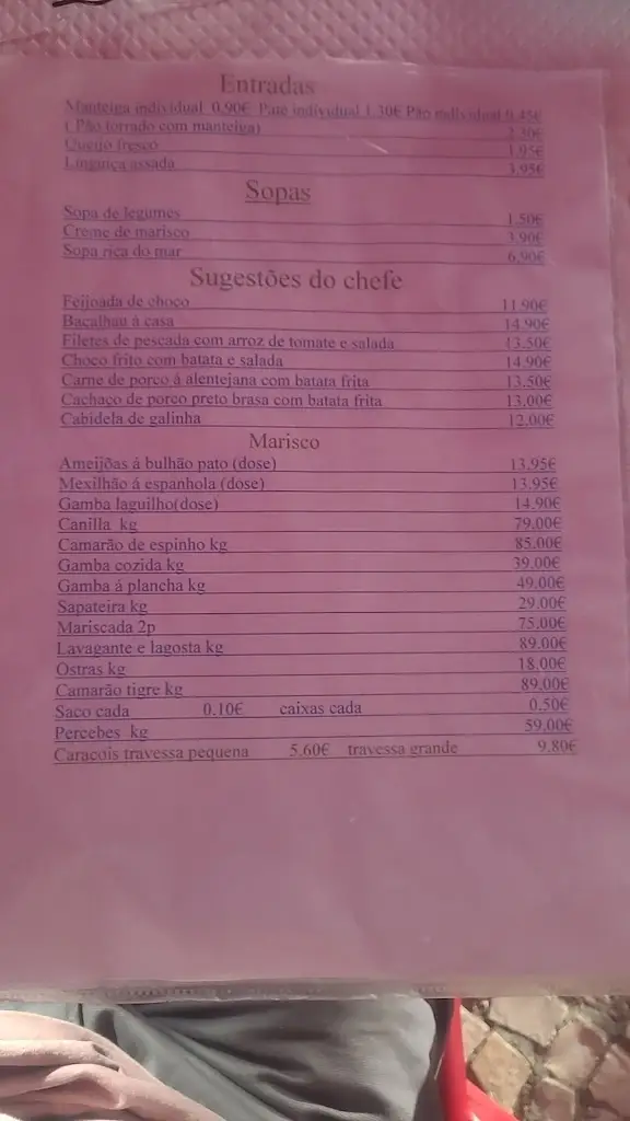Menu_Marisqueira Atlântico_Costa de Caparica_imagen_4