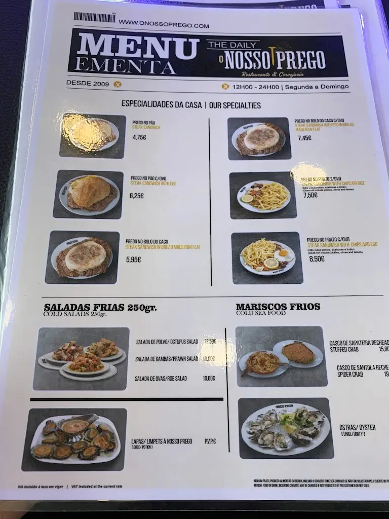 Menu_Nosso prego_Costa de Caparica_image_1
