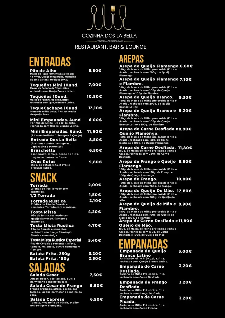 Menu_Cozinha Dos La Bella_Silvalde_immagine_2