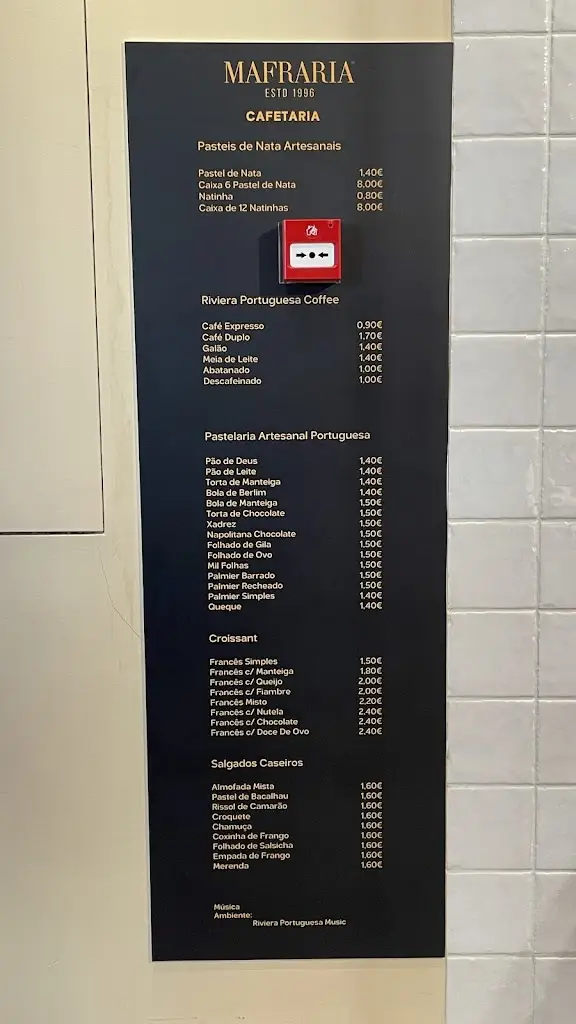 Menu_Mafraria Pastéis de Nata - Pinhal Novo_Pinhal Novo_immagine_3
