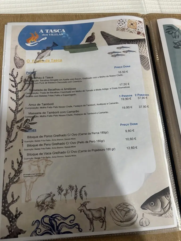 Menu_A Tasca dos Vilelas_Pinhal Novo_immagine_2