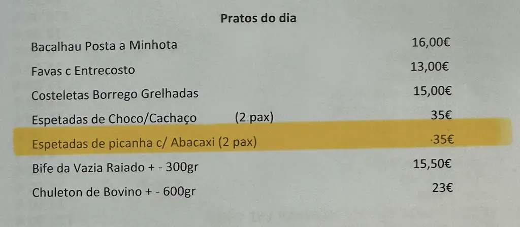 Menu_Churrasqueira o Forno_Pinhal Novo_immagine_1
