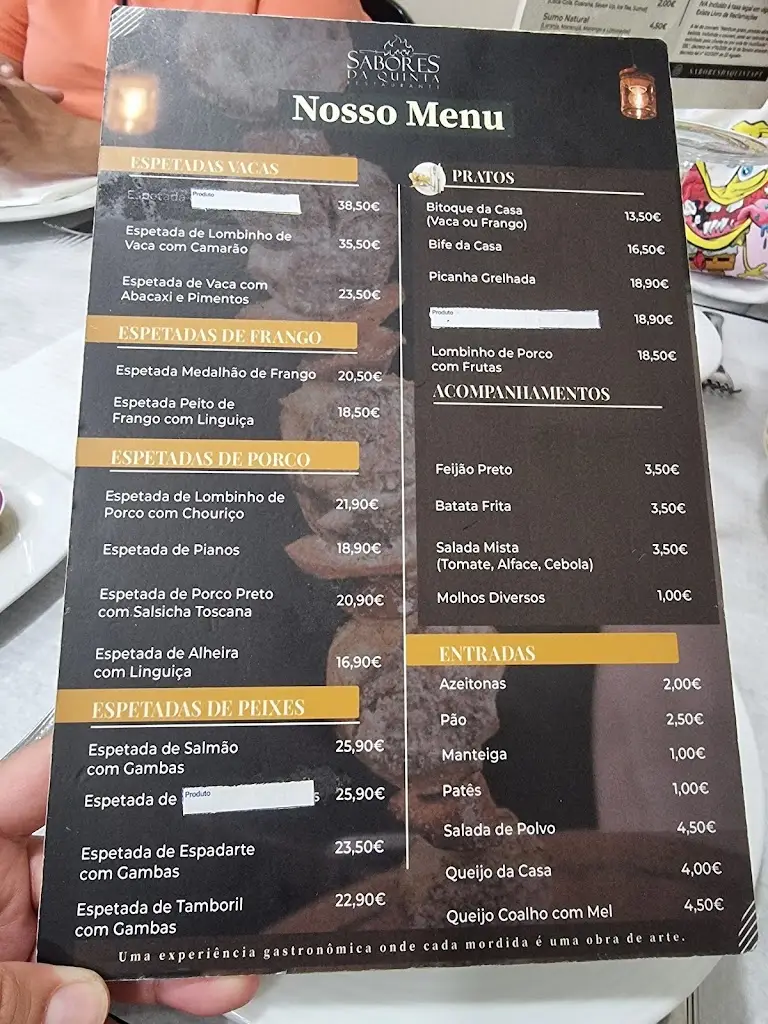 Menu_Sabores da Quinta_Quinta Do Conde_immagine_1