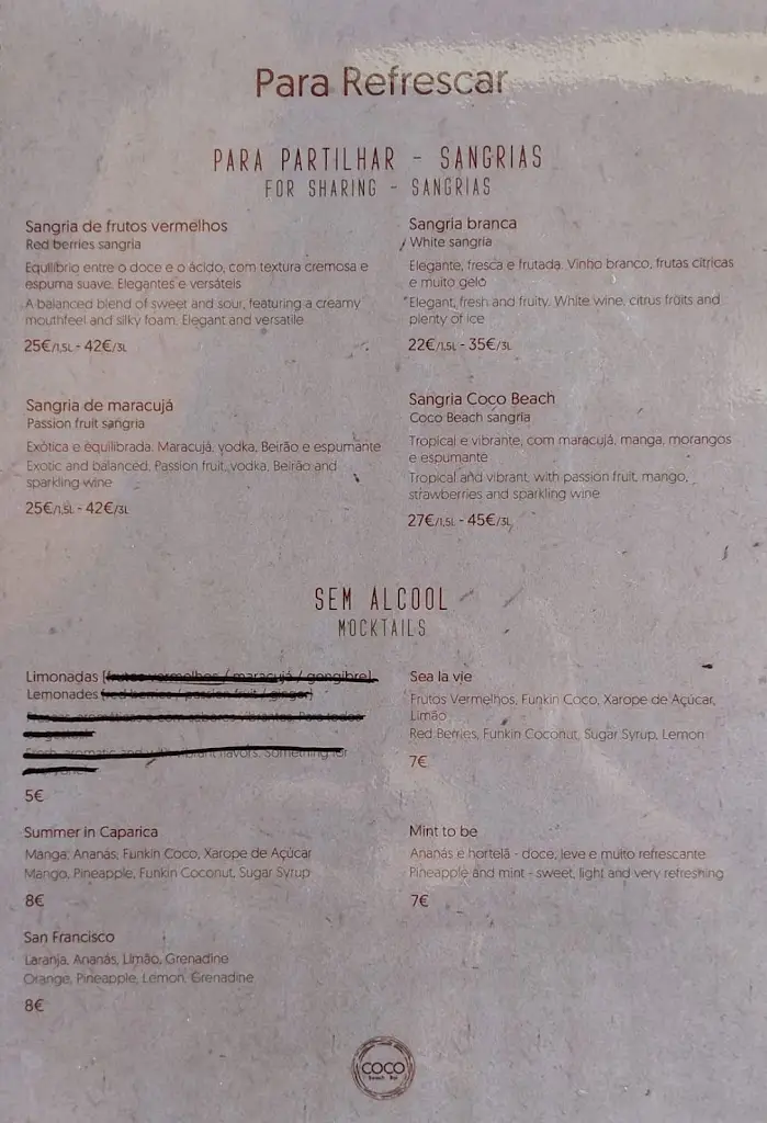 Menu_Coco Beach_Caparica_image_1