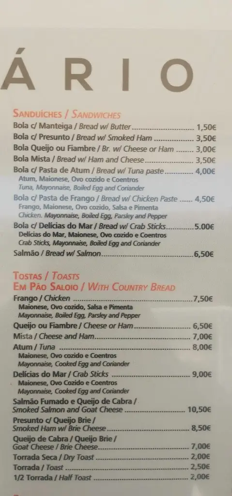 Menu_The Ocean_Caparica_immagine_4