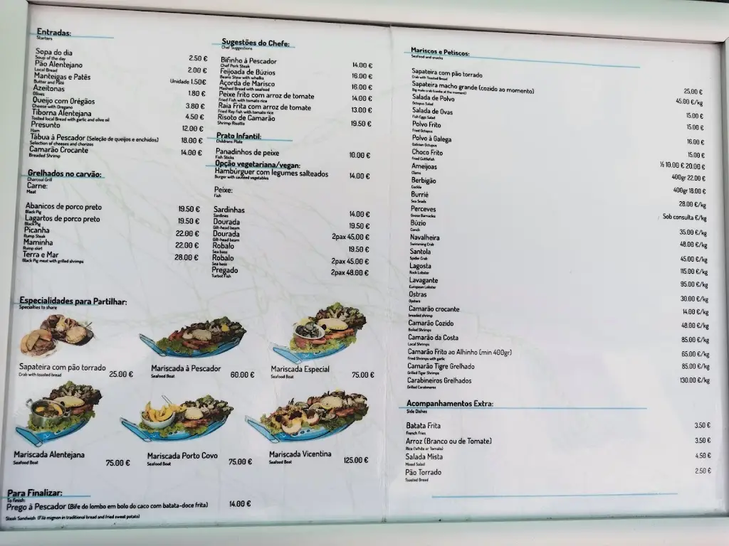 Menu_Marisqueira “O Pescador”_Porto Covo_immagine_2