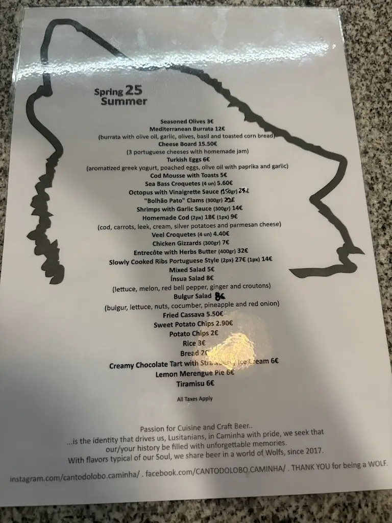 Menü_Canto do Lobo_Caminha_Bild_3