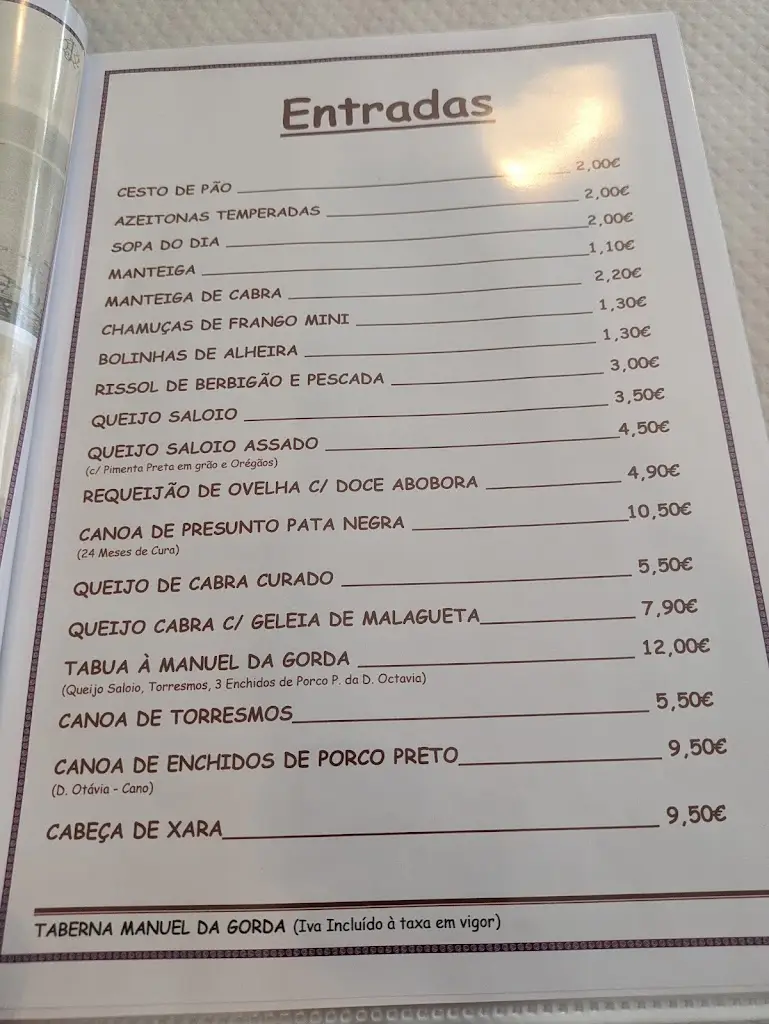 Menu_Taberna Manuel da Gorda_Trafaria_immagine_4