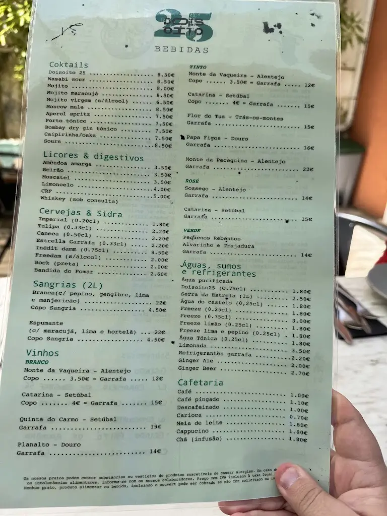 Menu_Dois Oito 25_Trafaria_immagine_2