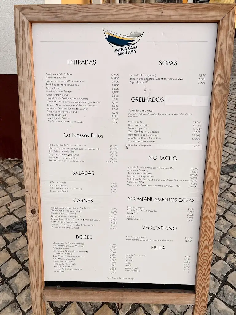 Menu_Antiga Casa Marítima_Trafaria_imagen_1