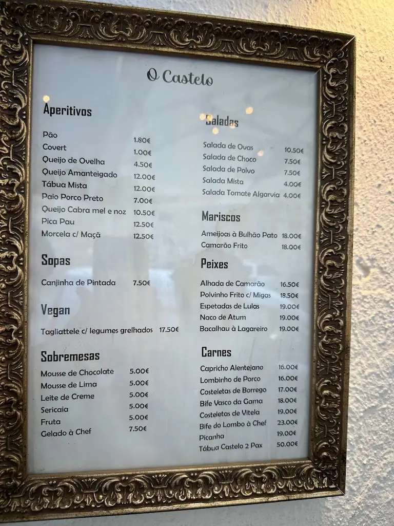 Menu_Restaurante O Castelo_Sines_immagine_1