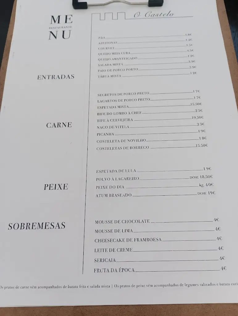 Menu_Restaurante O Castelo_Sines_immagine_3
