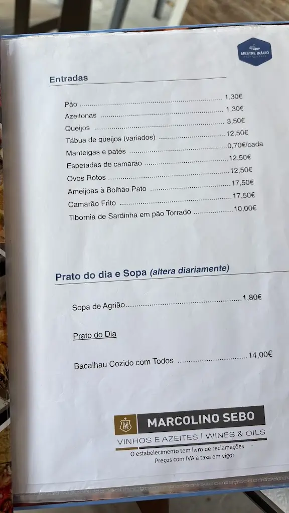 Menu_O Mestre Inácio_Sines_immagine_2