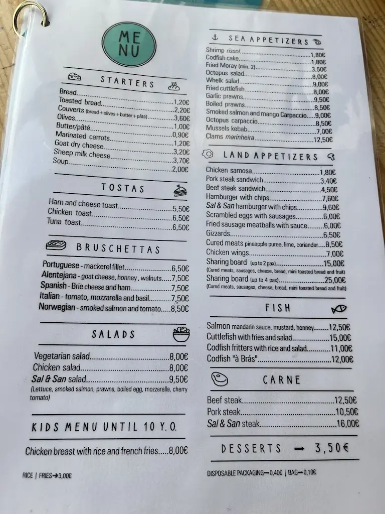 Menu_Sal & San Petisqueira unipessoal, lda_Sines_immagine_1