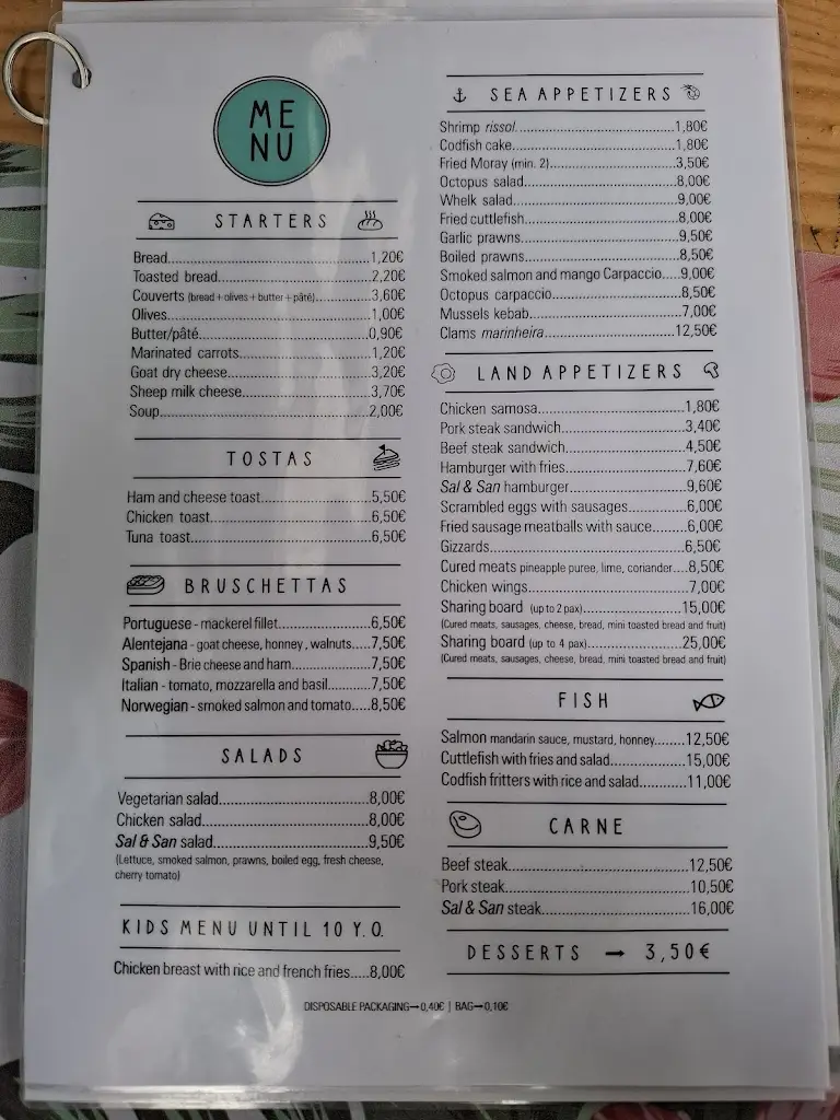 Menu_Sal & San Petisqueira unipessoal, lda_Sines_immagine_2