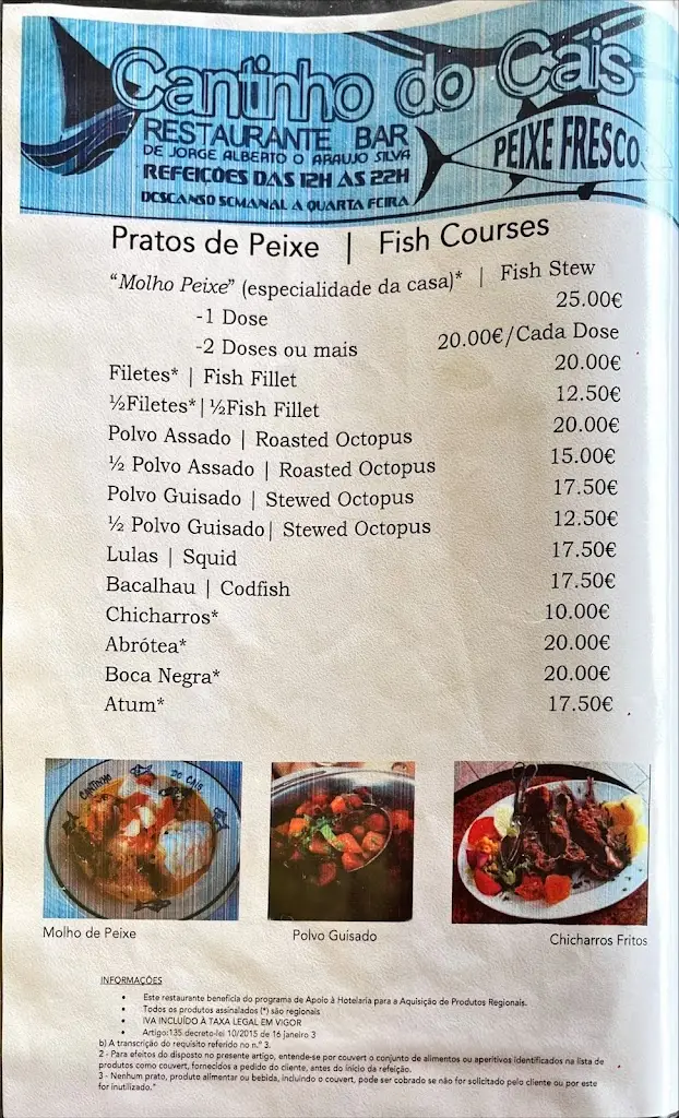 Menu_Restaurante Cantinho Do Cais_Fenais da Ajuda_immagine_1