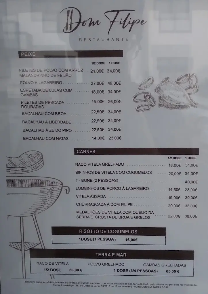 Menu_Dom Filipe_Oliveira de Azemeis_immagine_1