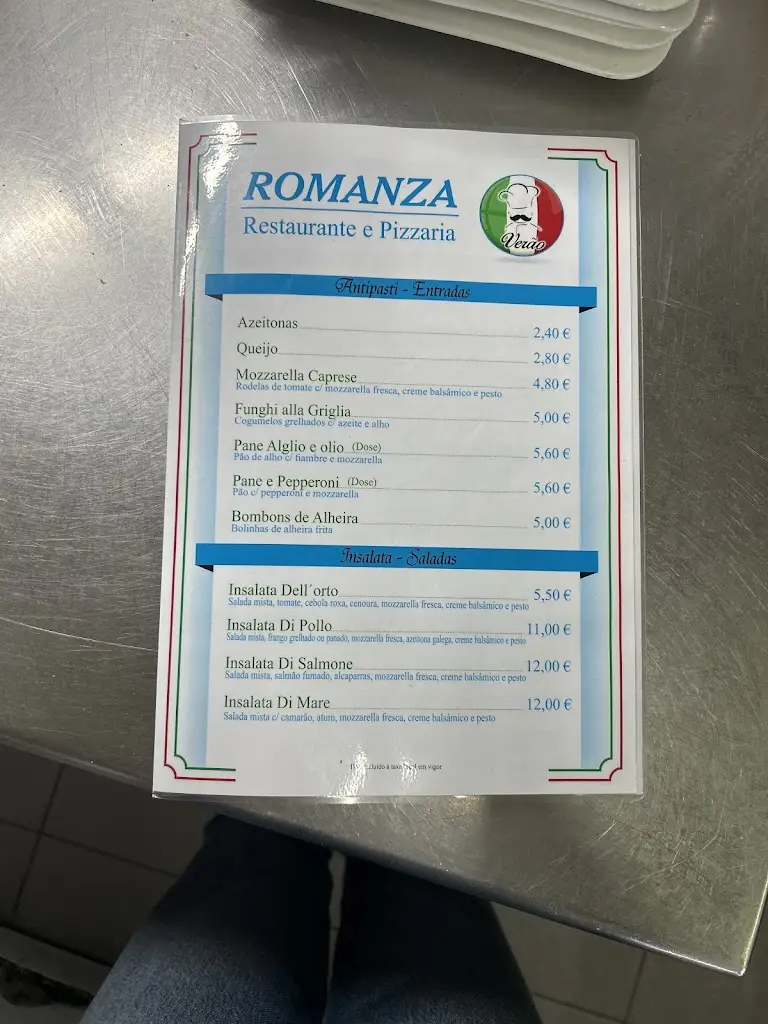 Menu_Romanza Restaurante Pizzaria ( Arcos Valdevez)_Arcos de Valdevez_immagine_2