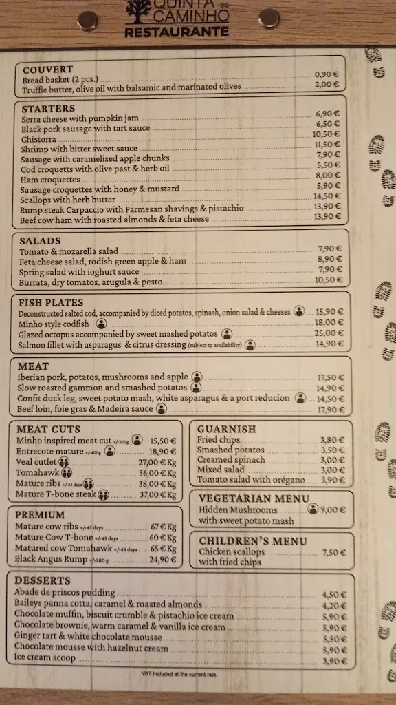 Menu_Restaurante Quinta do Caminho_Valença_immagine_1