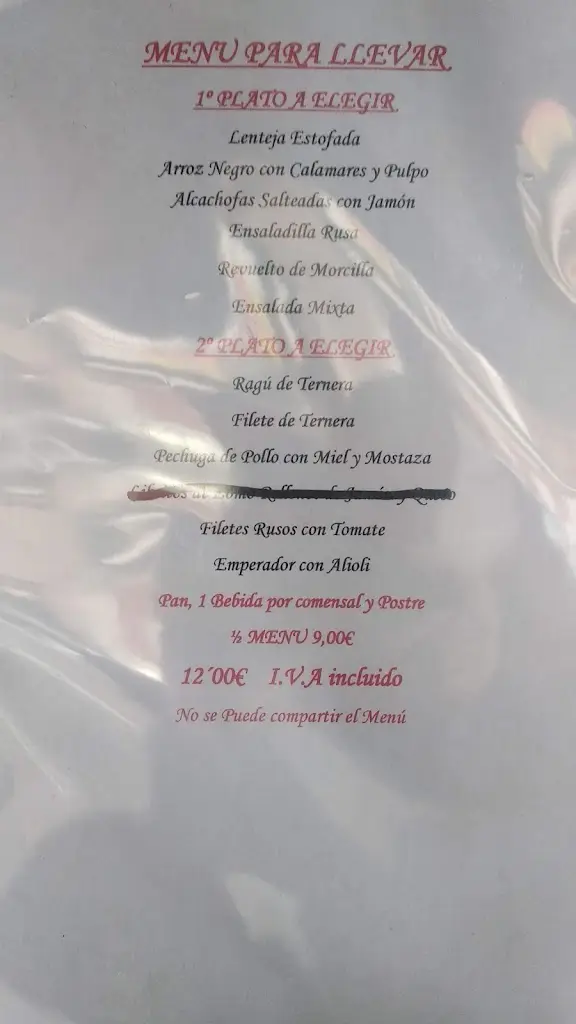 Menu_Trattoria Casa di Mamma_Valença_immagine_2