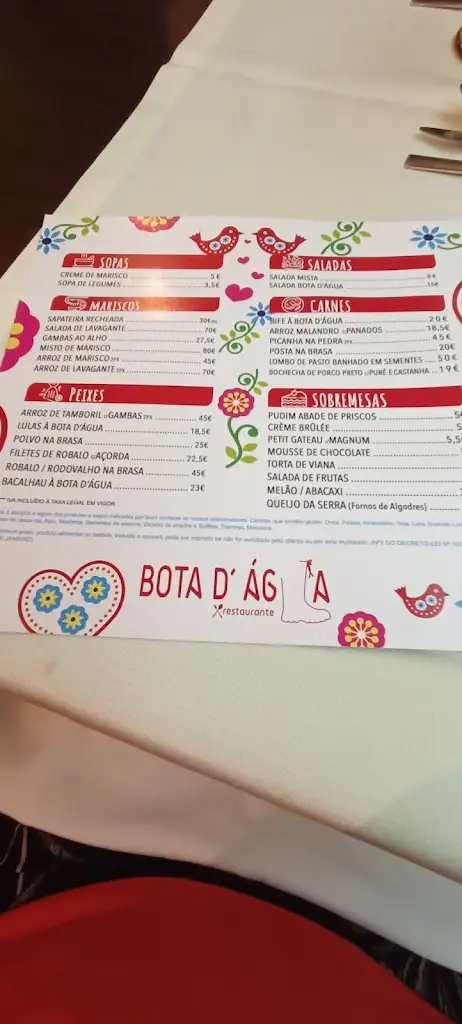 Menu_Restaurante Bota d'Água_Viana do Castelo_immagine_4