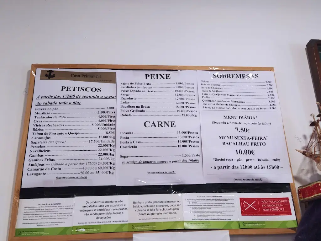Menu_Casa Primavera - Taberna Soares_Viana do Castelo_immagine_4