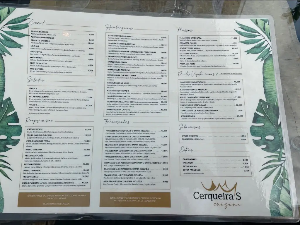 Menu_Cerqueira’s Lounge & Restaurant_Viana do Castelo_imagen_3