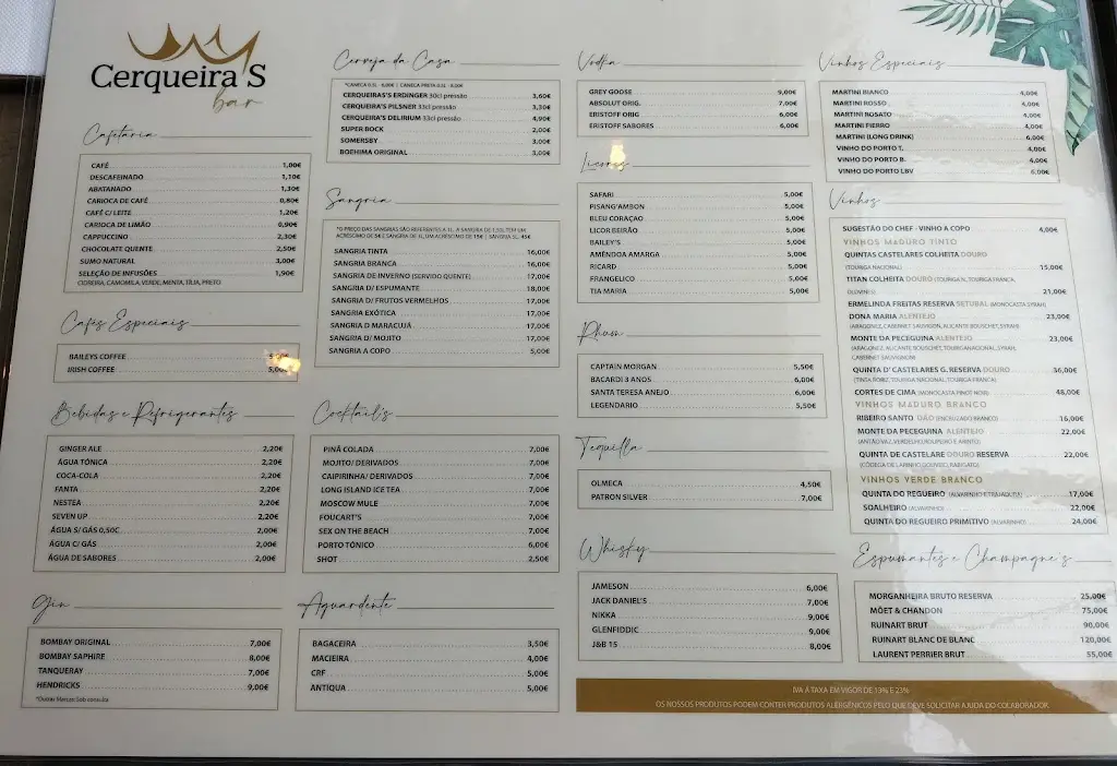 Menu_Cerqueira’s Lounge & Restaurant_Viana do Castelo_imagen_4