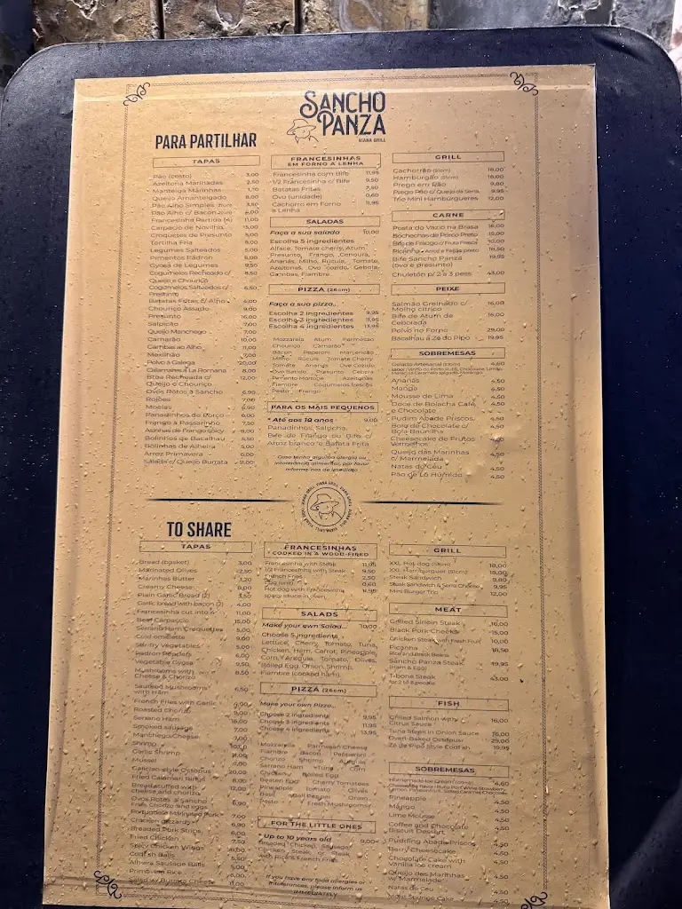 Menu_Sancho Panza Viana Grill_Viana do Castelo_imagen_2