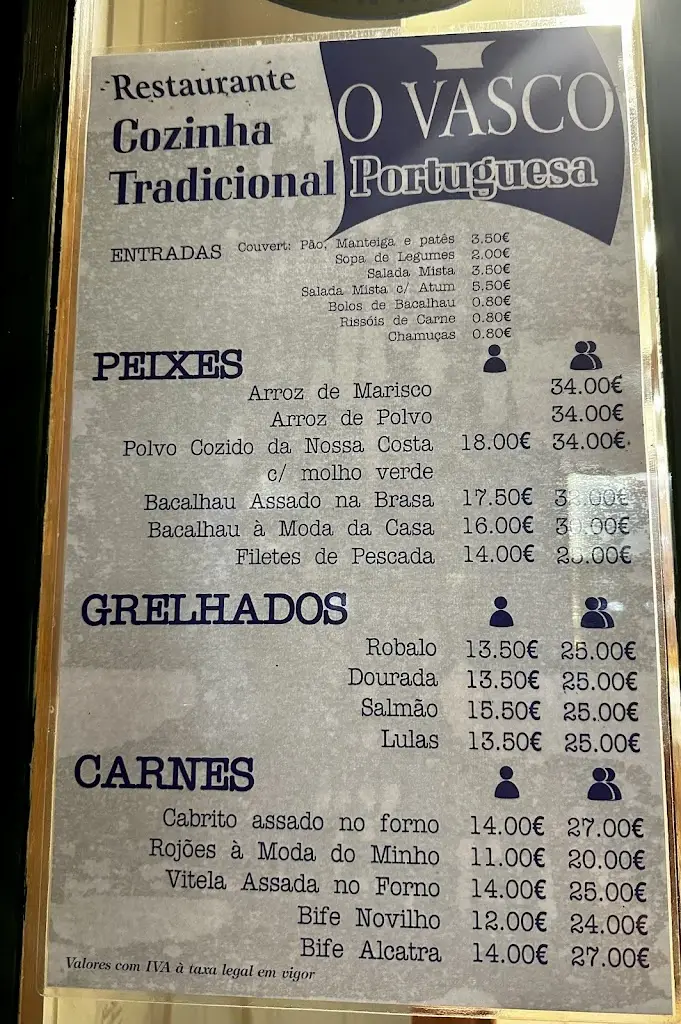Menu_O Vasco - Restaurante_Viana do Castelo_immagine_1