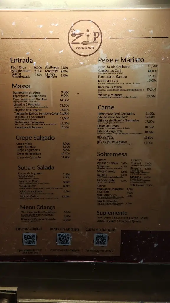 Menu_Zip Zip Restaurant Bar_Viana do Castelo_immagine_1