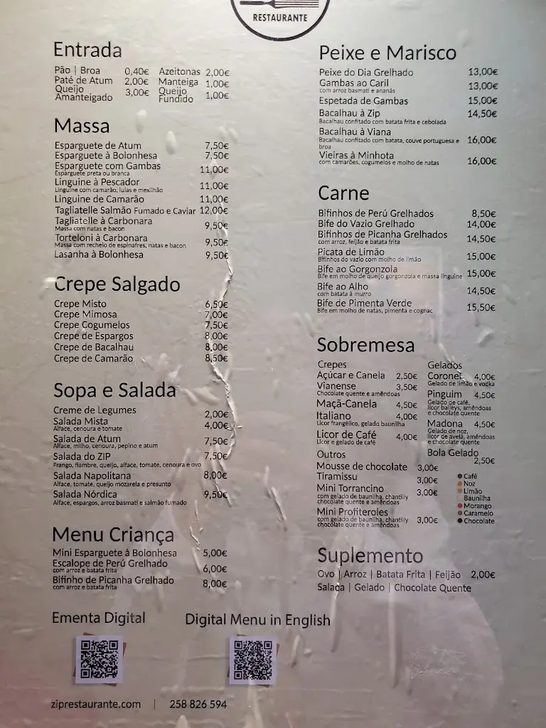 Menu_Zip Zip Restaurant Bar_Viana do Castelo_immagine_2