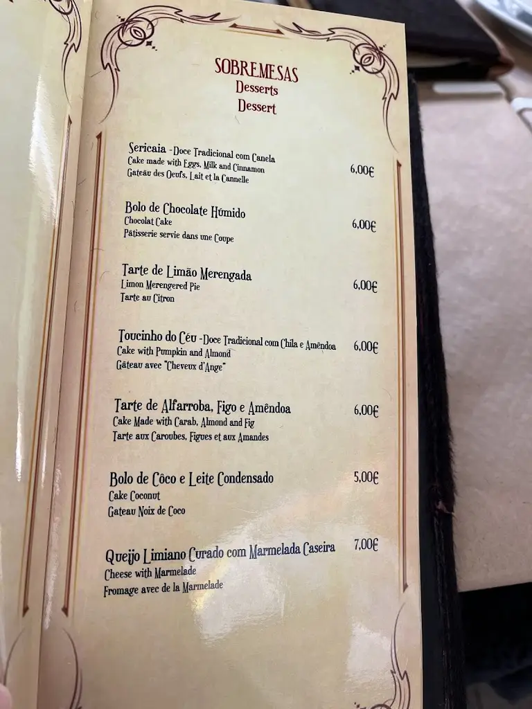 Menu_Taverna Vaca das Cordas_Ponte de Lima_immagine_1