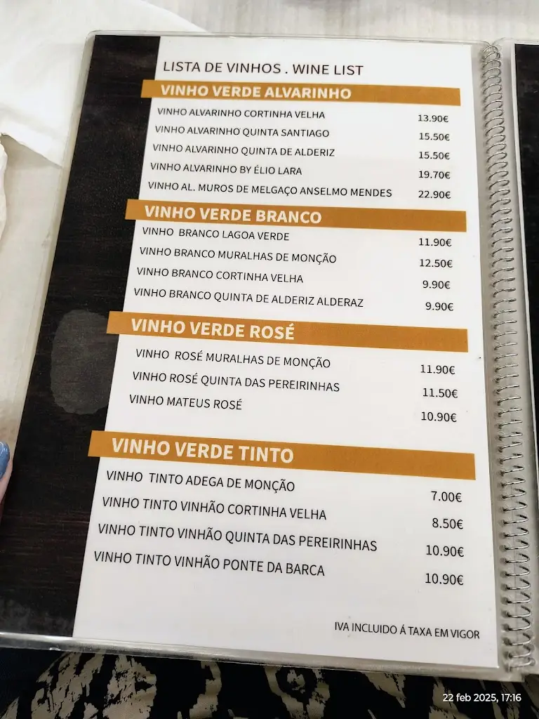 Menu_Restaurante Lagoa Verde_Monção_immagine_4