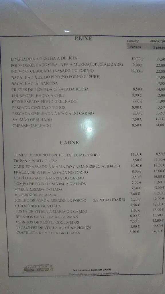 Menu_Restaurante Residencial Maria do Carmo_Vila Real_image_1